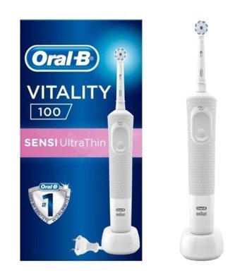 Oral-b Sensi Ulra Thin D100 Işıklı Orta Sert Şarjlı Yetişkin Diş Fırçası Gri