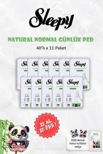 Sleepy Natural Organik 40'lı Normal Günlük Ped