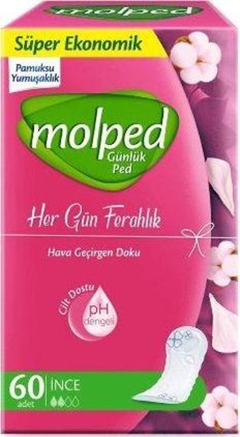 Molped Her Gün Ferahlık Organik 60'lı Normal Günlük Ped