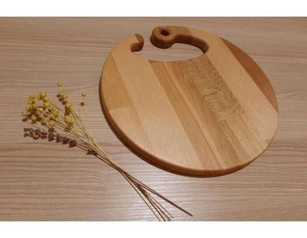 Woodhub Aurvav Ahşap Orta Kahverengi Tekli Kesme Tahtası