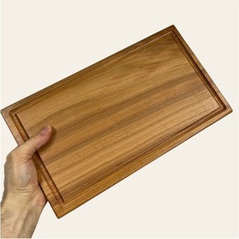 Woodhub Ahşap Orta Kahverengi Tekli Kesme Tahtası