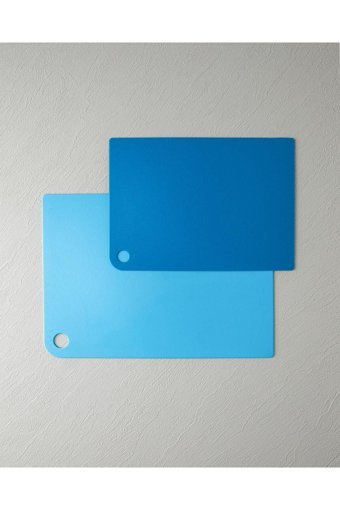 English Home Plastik Orta-Küçük Katlanır Mavi 2'li Kesme Tahtası