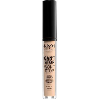 Nyx Stop Won'T Stop Vanilla Göz Altı ve Yüz Likit Fırça Kapatıcı