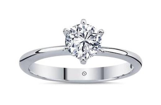 Safir Kuyumculuk 0.60 Karat Yuvarlak Tektaş Parlak Sertifikalı Beyaz Pırlanta Yüzük