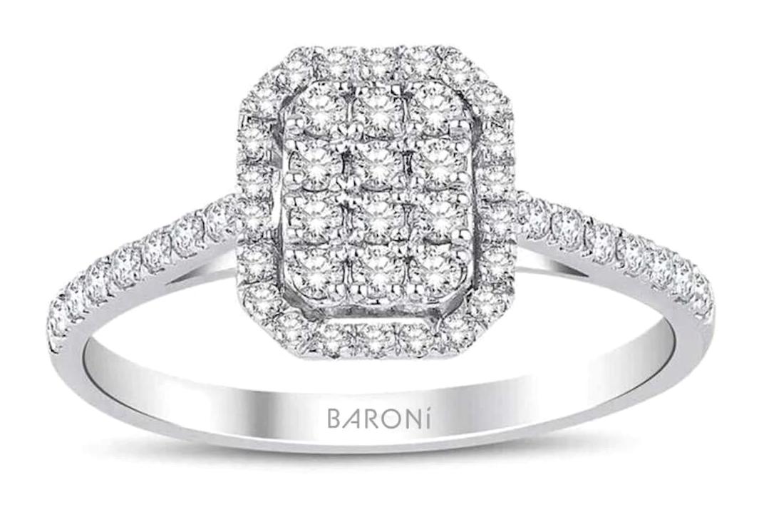 Baroni Diamond 0.31 Karat Tektaş Parlak Zirkon Taşlı Beyaz Pırlanta Yüzük