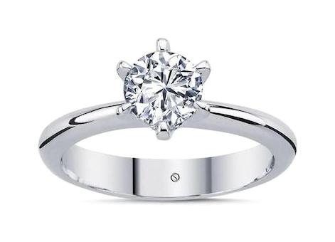 Safir Kuyumculuk 0.90 Karat Yuvarlak Tektaş Parlak Sertifikalı Beyaz Pırlanta Yüzük