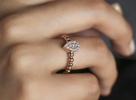 Safir Kuyumculuk 0.12 Karat Damla Sertifikalı Pırlanta Yüzük