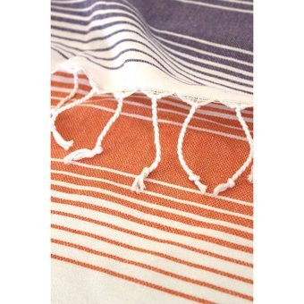 Asa Cotton Rejenere Gölgeli Pamuklu Plaj Havlusu Mavi