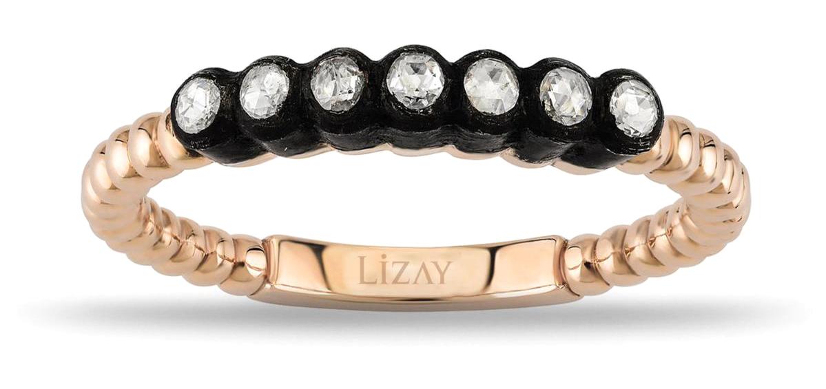 Lizay Pırlanta 0.10 Karat Yuvarlak Yeditaş Parlak Sertifikalı Beyaz Pırlanta Yüzük