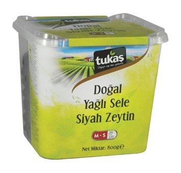 Tukaş Sele Siyah Zeytin Kavanoz 800 gr