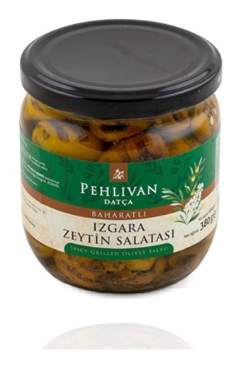 Pehlivan Datça Az Tuzlu Sele Izgara Yeşil Zeytin Kavanoz 380 gr