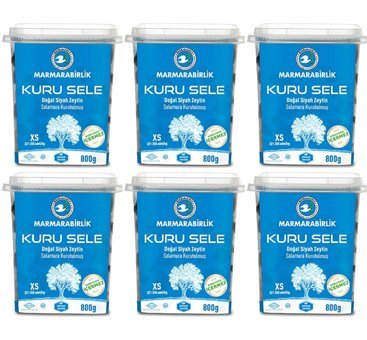 Marmarabirlik Az Tuzlu Salamura Siyah Zeytin Kutu 6x800 gr