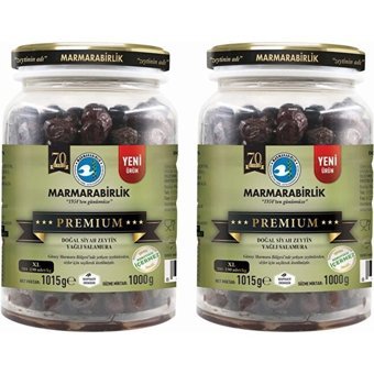Marmarabirlik Premium Xl Salamura Siyah Zeytin Kavanoz 2x1 kg