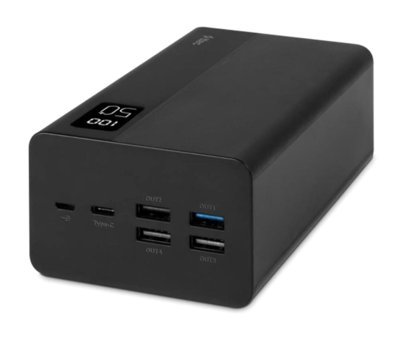 Ttec Mega Kapasiteli 50000 mAh Hızlı Şarj Dijital Göstergeli Micro USB & Type C Çoklu Bağlantı Kablosuz Powerbank Siyah