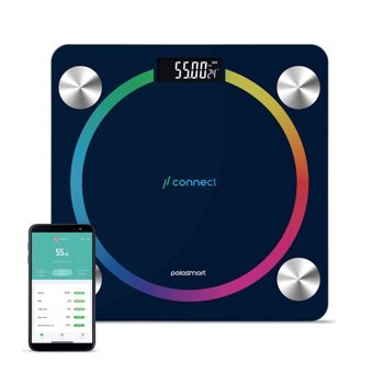 Polosmart PSC45 Yağ Ölçer Vücut Analizi Yapan Bluetoothlu Kas Ölçen Şarjlı Cam Dijital Akıllı Tartı