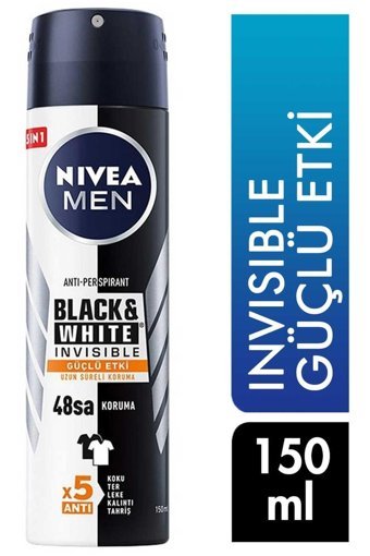 Nivea Invisible Güçlü Etki Ter Önleyici Antiperspirant Sprey Erkek Deodorant 150 ml