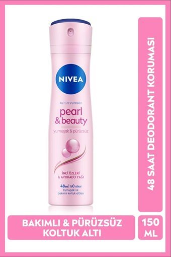Nivea Pearl&Beauty Ter Önleyici Antiperspirant Sprey Kadın Deodorant 150 ml