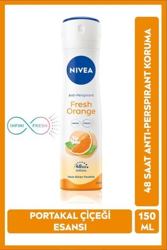 Nivea Fresh Orange Ter Önleyici Antiperspirant Sprey Kadın Deodorant 150 ml