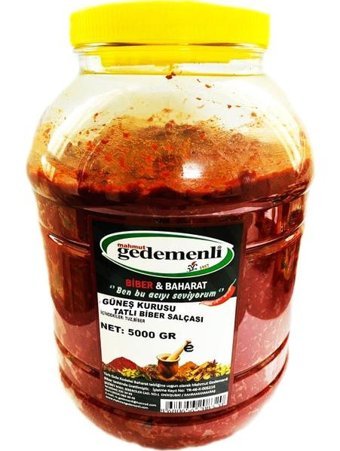 Gedemenli Ev Yapımı Organik Maraş Tatlı Biber Salçası 5 kg
