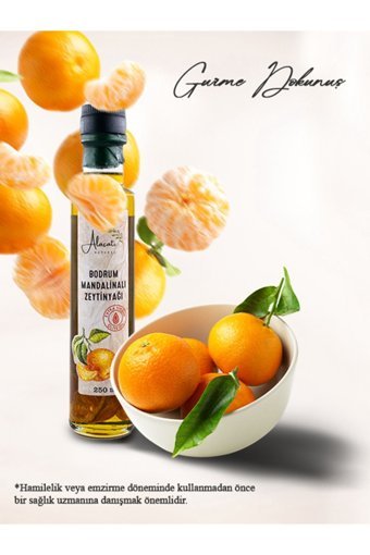 Alaçatı Natürel Bodrum Mandalinalı Cam Sızma Zeytinyağı 250 ml