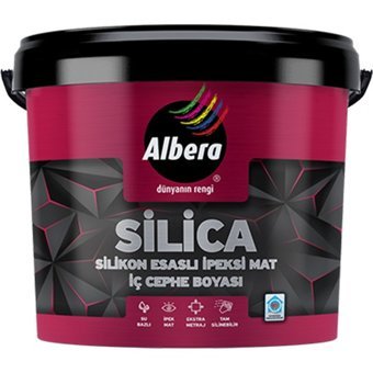 Albera Silica Su Bazlı İpeksi Mat İç Cephe Boyası 7.5 lt Beyaz