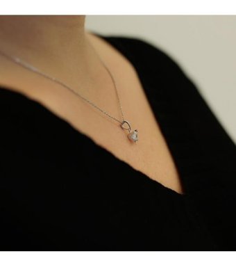Lova Pırlanta 0.40 Karat Yuvarlak Kesim 14 Ayar Altın Tektaş 2010008 Pırlanta Kolye 42 Cm