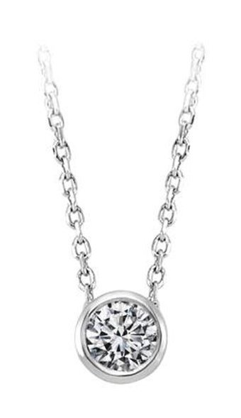 Sirius Pırlanta 0.20 Karat Yuvarlak Kesim 14 Ayar Altın Tektaş Pırlanta Kolye 42 Cm