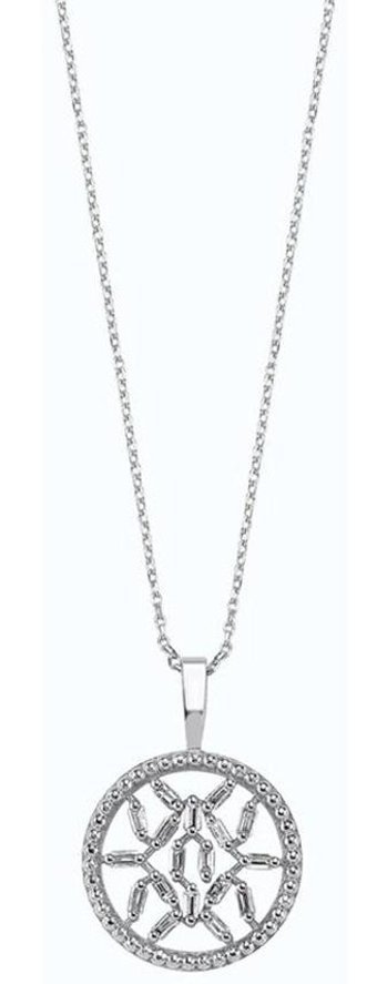Altınbaş 0.16 Karat Yuvarlak Kesim Sertifikalı 14 Ayar Altın Mdd044 Pırlanta Kolye 40 Cm