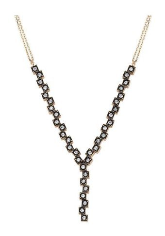 Lilarote 0.54 Karat Yuvarlak Kesim Beyaz Taşlı Altın Elmas Kolye 45 cm
