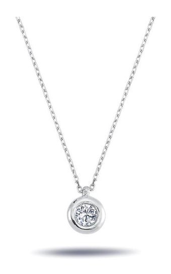 Lova Pırlanta 0.32 Karat Yuvarlak Kesim Altın Tektaş 2060024 Pırlanta Kolye 42 Cm