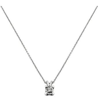 Pirnus Diamond 0.08 Karat Yuvarlak Kesim 14 Ayar Altın Pırlanta Kolye