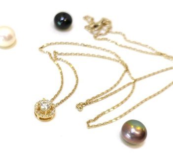 Altınofisi 0.19 Karat Yuvarlak Kesim 14 Ayar Altın Pırlanta Kolye 40 Cm