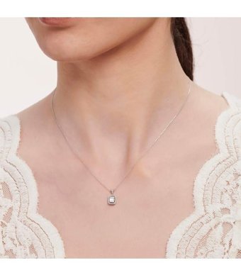 Altınbaş Yuvarlak Kesim Sertifikalı 14 Ayar Altın Ins397 Pırlanta Kolye 40 Cm