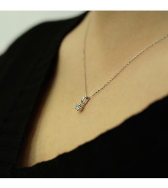 Lova Pırlanta 0.21 Karat Yuvarlak Kesim 14 Ayar Altın Tektaş 2040009 Pırlanta Kolye 42 Cm