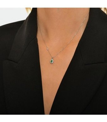 Assos Pırlanta 0.17 Karat Yuvarlak Kesim 14 Ayar Altın Pırlanta Kolye 40 Cm