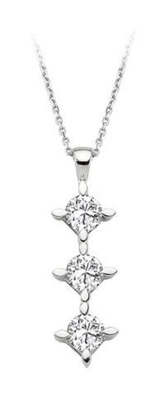 Sirius Pırlanta 0.96 Karat Yuvarlak Kesim 14 Ayar Altın Pırlanta Kolye 42 Cm