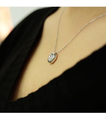 Lova Pırlanta 0.30 Karat Yuvarlak Kesim 14 Ayar Altın Tektaş 2060003 Pırlanta Kolye 42 Cm