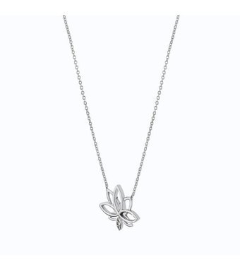 Altınbaş 0.01 Karat Yuvarlak Kesim 8 Ayar Altın Lotus Pırlanta Kolye 40 Cm