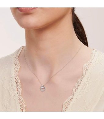 Altınbaş 0.03 Karat Yuvarlak Kesim 8 Ayar Altın Anne-Çocuk Pırlanta Kolye 40 Cm