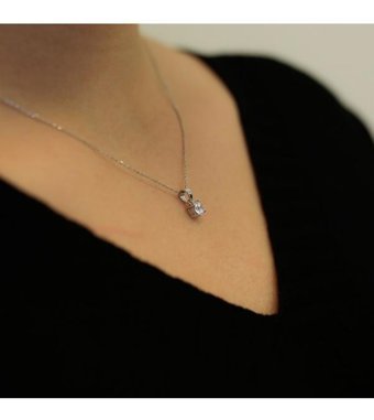 Lova Pırlanta 0.38 Karat Yuvarlak Kesim 14 Ayar Altın Tektaş 2070009 Pırlanta Kolye 42 Cm