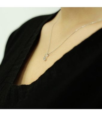 Lova Pırlanta 0.23 Karat Yuvarlak Kesim 14 Ayar Altın Tektaş 2030016 Pırlanta Kolye 42 Cm