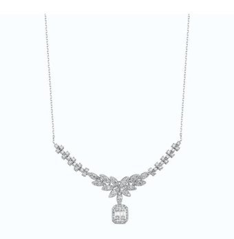 Altınbaş 1.15 Karat Yuvarlak Kesim 14 Ayar Altın SA286 Pırlanta Kolye 40 Cm