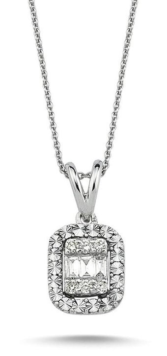 Venüs 0.06 Karat Yuvarlak Kesim Altın Pırlanta Kolye 40 Cm