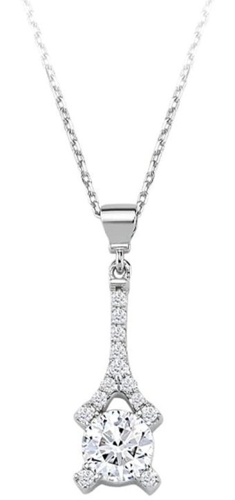 Sirius Pırlanta 0.63 Karat Yuvarlak Kesim 14 Ayar Altın Tektaş Pırlanta Kolye 42 Cm