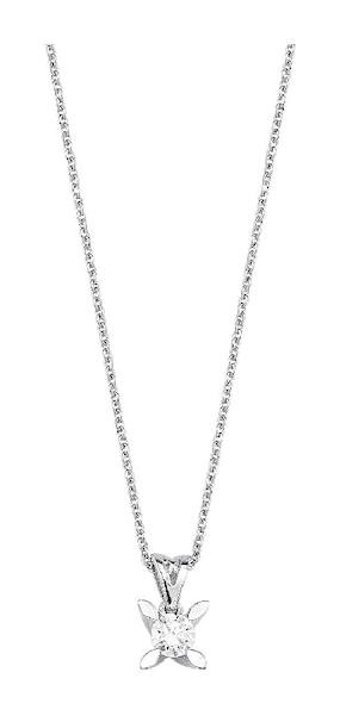 Altınbaş 0.03 Karat Yuvarlak Kesim 14 Ayar Altın Pırlanta Kolye 40 Cm