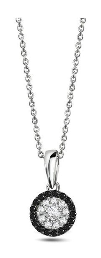 Ariş 0.09 Karat Yuvarlak Kesim 14 Ayar Altın Pırlanta Kolye 42 Cm