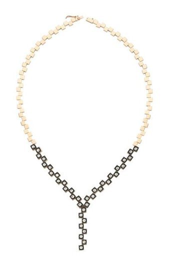 Lilarote 0.5 Karat Yuvarlak Kesim Beyaz Taşlı Altın Elmas Kolye 45 cm