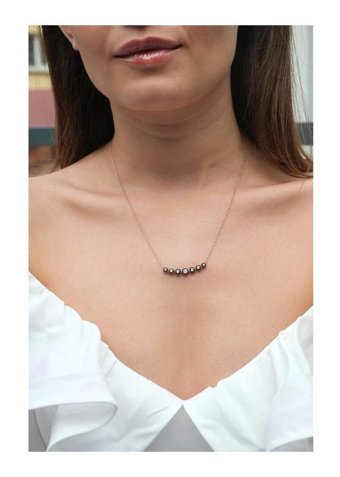 Asil Mücevherat 0.21-0.25 Karat Yuvarlak Kesim Beyaz Taşlı Sertifikalı Altın Elmas Kolye 45 cm