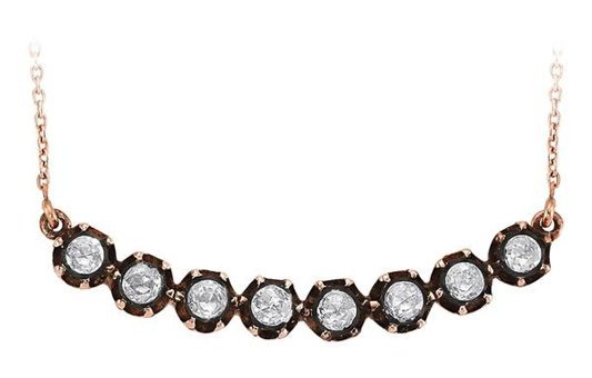 Sirius Pırlanta 0.52 Karat Yuvarlak Kesim Beyaz Taşlı Altın Elmas Kolye 42 cm
