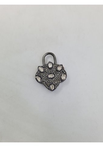 Allahverdi Türkmen 0.01-0.1 Karat Oval Kesim Beyaz Taşlı Gümüş Elmas Kolye 35 cm
